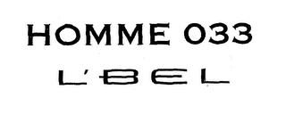 HOMME 033 L'BEL logo