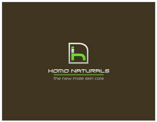 HOMO NATURALS THE NEW MALE SKIN CARE logo