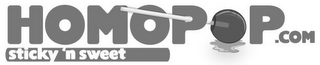HOMOPOP.COM STICKY 'N SWEET logo