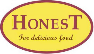 HONEST FOR DELICIOUS FOOD logo