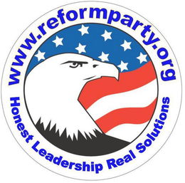 HONEST LEADERSHIP REAL SOLUTIONS WWW.REFORMPARTY.ORG logo