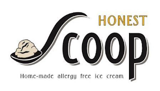 HONEST SCOOP HOME-MADE ALLERGY FREE ICECREAM logo