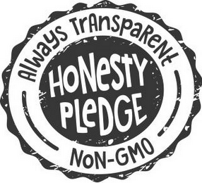 HONESTY PLEDGE ALWAYS TRANSPARENT NON-GMO logo