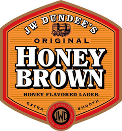 HONEY BROWN JW DUNDEE'S ORIGINAL HONEY FLAVORED LAGER EXTRA SMOOTH JWD PREMIUM logo
