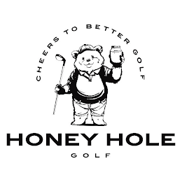 HONEY HOLE GOLF CHEERS TO BETTER GOLF logo