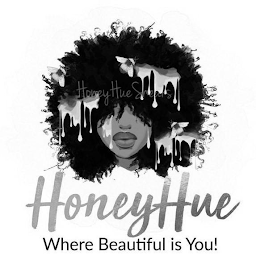 HONEY HUE SHEARS HONEYHUE WHERE BEAUTIFUL IS YOU! logo