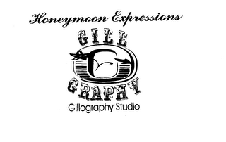 HONEYMOON EXPRESSIONS GILL O GRAPHY GILLOGRAPHY STUDIO logo
