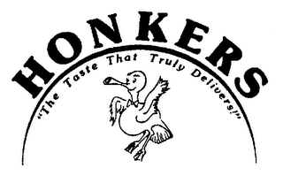 HONKERS "THE TASTE THAT TRULY DELIVERS!" logo