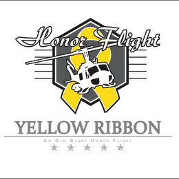 HONOR FLIGHT YELLOW RIBBON  AN OLD GLORY HONOR FLIGHT logo