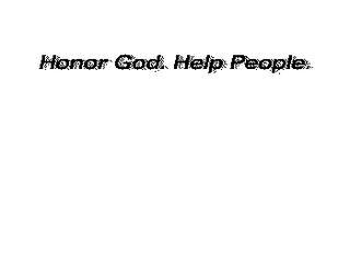HONOR GOD HELP PEOPLE logo