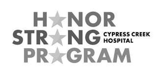 HONOR STRONG PROGRAM CYPRESS CREEK HOSPITAL logo