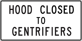 HOOD CLOSED TO GENTRIFIERS logo