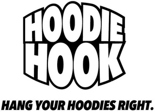 HOODIE HOOK HANG YOUR HOODIES RIGHT. logo