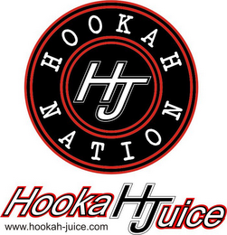 HOOKAH NATION HJ HOOKAHJUICE WWW.HOOKAH-JUICE.COM logo