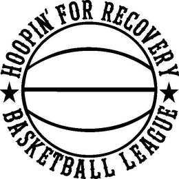 HOOPIN' FOR RECOVERY BASKETBALL LEAGUE logo