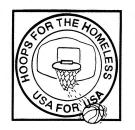 HOOPS FOR THE HOMELESS USA FOR USA logo