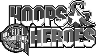 HOOPS & HEROES BASKETBALL HALL OF FAME SPRINGFIELD · MASS · logo