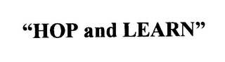 "HOP AND LEARN" logo
