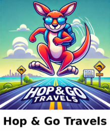 HOP & GO TRAVELS HOP & GO TRAVELS ROAL logo