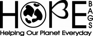 HOPE BAGS HELPING OUR PLANET EVERYDAY logo
