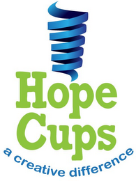 HOPE CUPS A CREATIVE DIFFERENCE logo