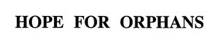 HOPE FOR ORPHANS logo