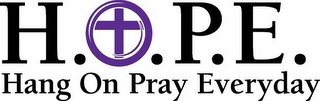 H.O.P.E. HANG ON PRAY EVERYDAY logo