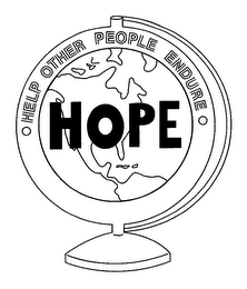 HOPE HELP OTHER PEOPLE ENDURE logo