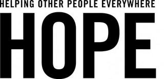 HOPE HELPING OTHER PEOPLE EVERYWHERE logo