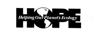 HOPE HELPING OUR PLANET'S ECOLOGY logo