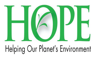 HOPE HELPING OUR PLANET'S ENVIRONMENT logo