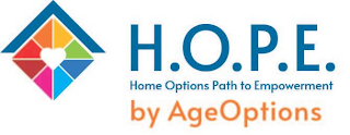 H.O.P.E. HOME OPTIONS PATH TO EMPOWERMENT BY AGE OPTIONS logo