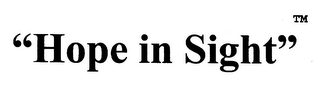 "HOPE IN SIGHT" logo