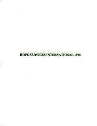 HOPE SERVICES INTERNATIONAL 1995 logo