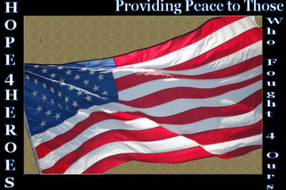 HOPE4HEROES PROVIDING PEACE TO THOSE WHO FOUGHT 4 OURS logo