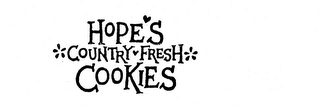 HOPE'S COUNTRY FRESH COOKIES logo