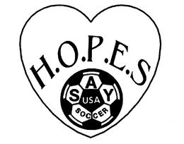 H.O.P.E.S SAY USA SOCCER logo