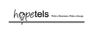 HOPETELS MAKE A RESERVATION, MAKE A CHANGE. logo