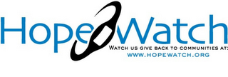 HOPEWATCH WATCH US GIVE BACK TO COMMUNITIES AT: WWW. HOPEWATCH.ORG logo