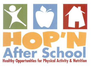 HOP'N AFTER SCHOOL HEALTHY OPPORTUNITIES FOR PHYSICAL ACTIVITY & NUTRITION logo