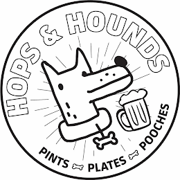 HOPS & HOUNDS PINTS PLATES POOCHES logo