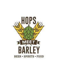 HOPS MEET BARLEY BEER SPIRITS FOOD logo
