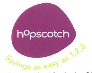 HOPSCOTCH SAVINGS AS EASY AS 1, 2, 3 logo
