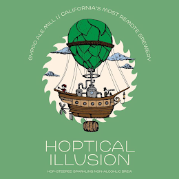 HOPTICAL ILLUSION GYPPO ALE MILL || CALIFORNIA'S MOST REMOTE BREWERY HOP STEEPED SPARKLING NON ALCOHOLIC BREW logo