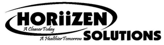 HORIIZEN SOLUTIONS A CLEANER TODAY A HEALTHIER TOMORROW logo