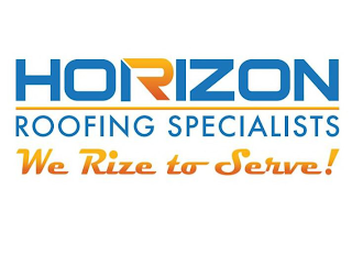 HORIZON ROOFING SPECIALISTS WE RIZE TO SERVE! logo