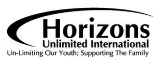 HORIZONS UNLIMITED INTERNATIONAL UN-LIMITING OUR YOUTH; SUPPORTING THE FAMILY logo