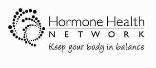 HORMONE HEALTH NETWORK KEEP YOUR BODY IN BALANCE logo