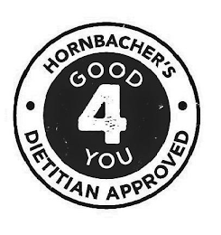 HORNBACHER'S GOOD 4 YOU DIETITIAN APPROVED logo