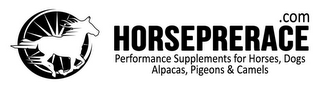 HORSEPRERACE .COM PERFORMANCE SUPPLEMENTS FOR HORSES, DOGS ALPACAS, PIGEONS & CAMELS logo